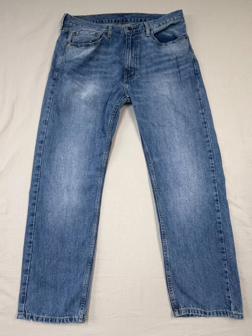 Levi's 505 Regular Fit Jeans Men's 36x30 Medium Wash Straight Leg Denim Blue